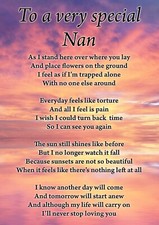 Special Nan Memorial Card