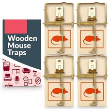 4 Wooden Mouse Traps