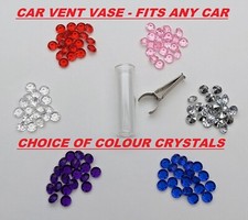 Car Flower Glass Clip On Vase
