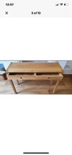 Habitat Radius Solid Oak Desk Console Dressing Table - original Simon Pengelly