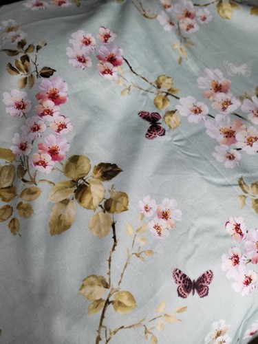 Curtains pink blossom