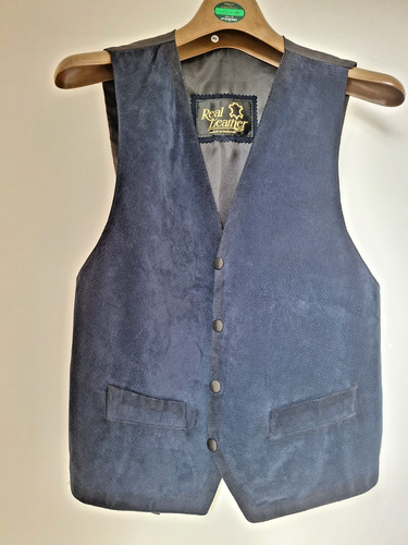 Vintage navy suede - vintage,