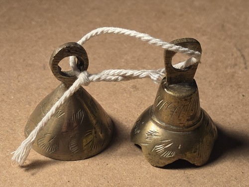 Pair vintage indian brass - pair,