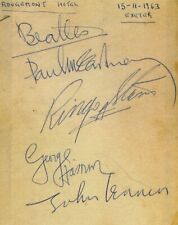 THE BEATLES Signed Hotel Note - 'Rougemont Hotel, Exeter' 1963 - 6"x4" reprint
