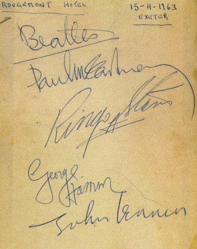 The beatles signed hotel - beatles,