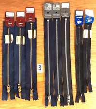 8 Metal Zips Dewhurst Sylko