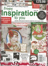 BRINGING INSPIRATION TO YOU DEBBI MOORE PAPERCRAFT MAGAZINE W/CD #34 CHRISTMAS
