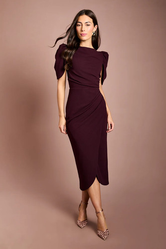 Coast fig midi dress - fig,