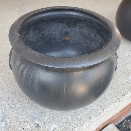 Blow mold black witches - witches, kettle