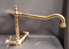BRASS MONO MIXER TAPS, RECLAIMED, IDEAL BELFAST SINK  REFURBED 25CM LONG SPOUT