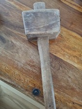 Antique wooden mallet hammer - antique,
