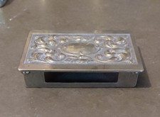 Antique Brass Art Noveau Match Box Holder Vesta 8.5 X 6 X 2 Cms 