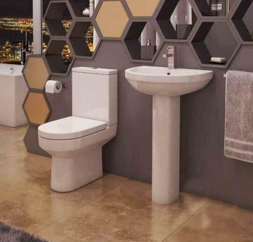 Modern bathroom close - close, coupled