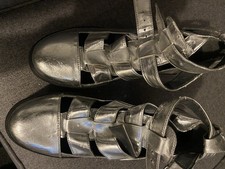 Topshop Silver Chunky Heel