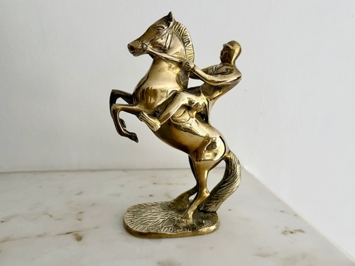 Vintage solid brass - horse, &