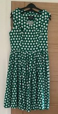 Hearts & Roses Green Polka Dot Dress