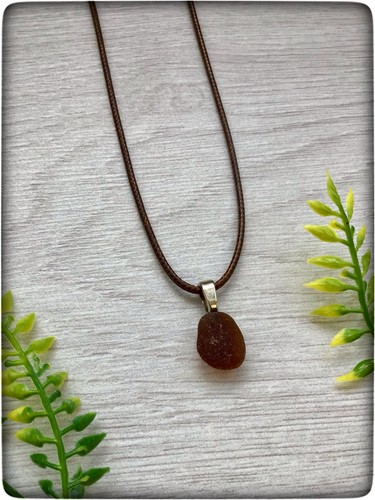 New brown seaglass genuine - genuine, sea