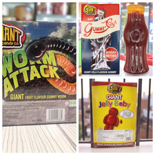 Giant Candy Co 800g Jelly Baby Cola Bottle & Worm Attack Fruit Gummy Gift Divas