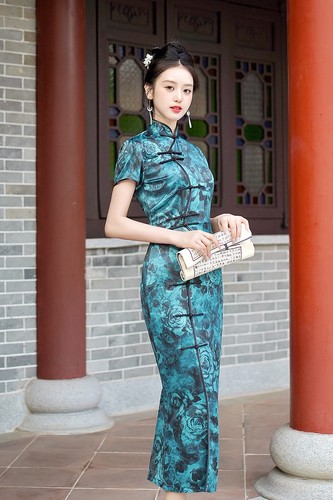 Teal rose jacquard - teal,
