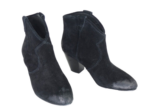 Ash cowboy boots black suede - ash,