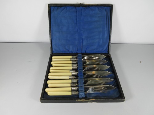 Silver plate fish knf - silver,