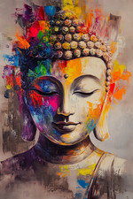 Canvas Art Bold Blue Orange