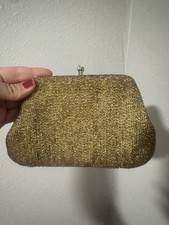Vintage Gold Beaded Clutch