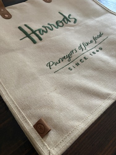 Harrods shopping tote jute - harrods,