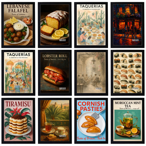 Vintage food bars - food, poster