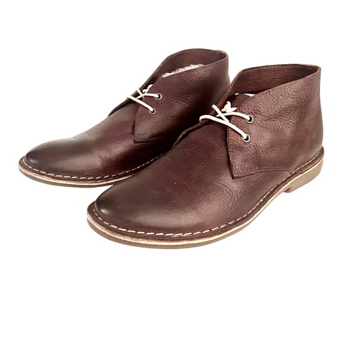 Brown leather desert chukka - desert,