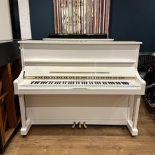 Brand New White Gloss Upright Piano | Steinhoven SU121 | VIDEO DEMO | Sale