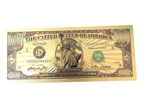 One million dollar bills - one,