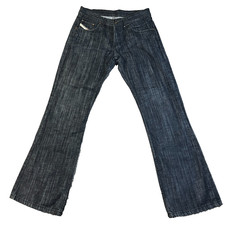 Diesel Mens Bootcut Jeans Regular Fit W32 L33 Dark Blue Denim 100% Cotton Rame