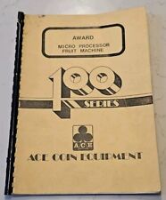ACE Coin 100 Series 'Award' Fruit Machine Service Manual Excellent Condition 