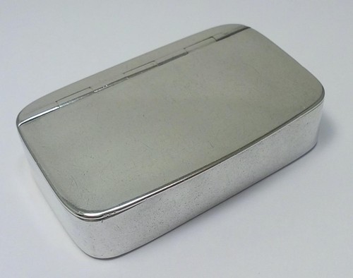 Antique sterling silver snuff - silver,