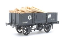 UNKNOWN BRAND 'O' GAUGE GWR GREY LOADED PLANK #103145 KIT BUILT WAGON