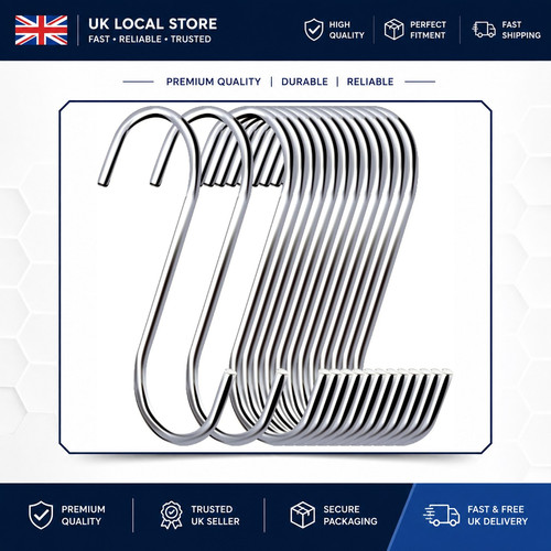Pack inch metal s hooks - 10,