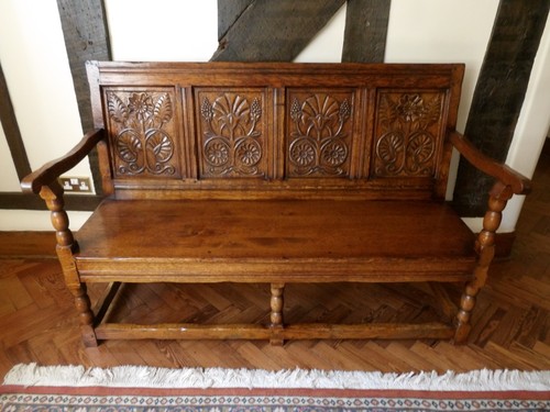 Solid oak panelled - solid, carved
