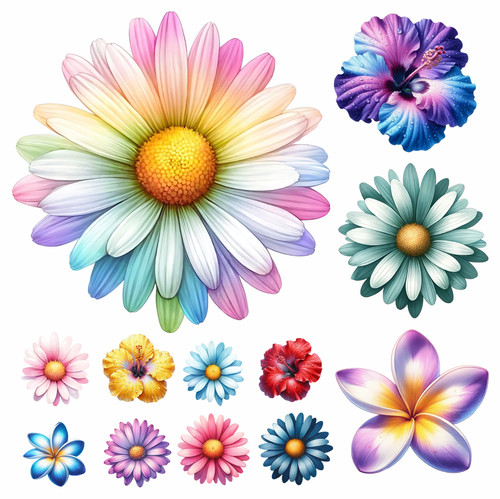 Daisy hibiscus plumeria - hibiscus,