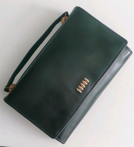 1950s black brown leather - 1950s,