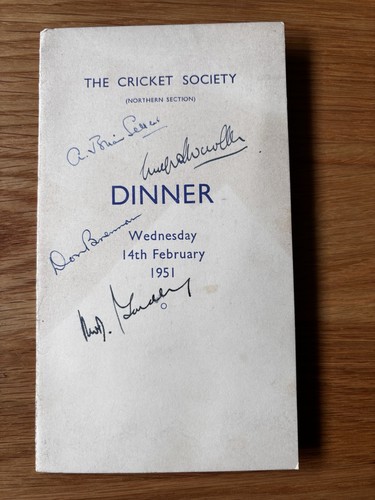 Autographed menu the cricket - autographed,