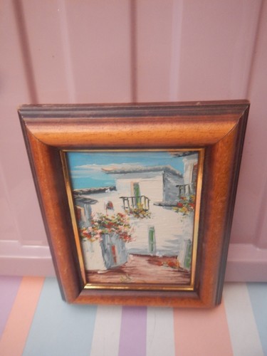 Small vintage framed - small, oil