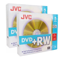 10 JVC Blank DVD+RW discs 4x