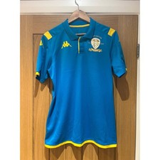 Leeds Utd 9/20 Centenary Season Player-Issue Kappa Pre-Match Polo Shirt, Small