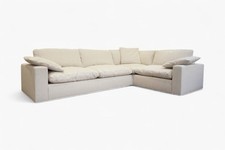 Mellow RHF Corner Sofa, Aquaclean Matilda Natural