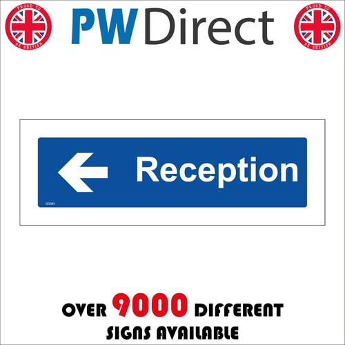 Sign reception left arrow - sign,
