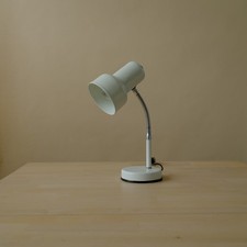 Vintage BHS Goose Neck Desk Lamp White Table Lamp Retro Made in Italy