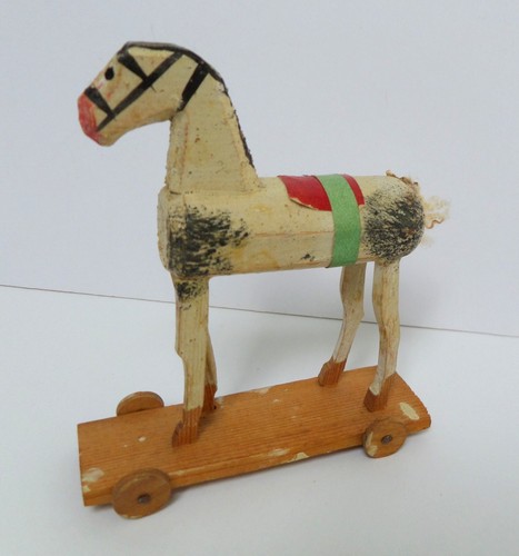 Miniature old painted wood - old,