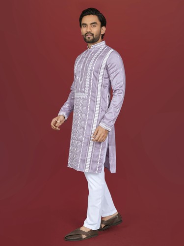 Mens purple kurta - mens, readymade