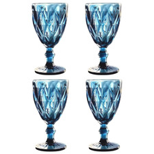 Vintage Coloured Wine Glasses